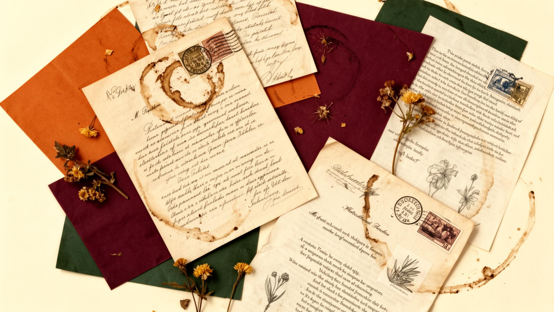 Collage of newsletters and letters